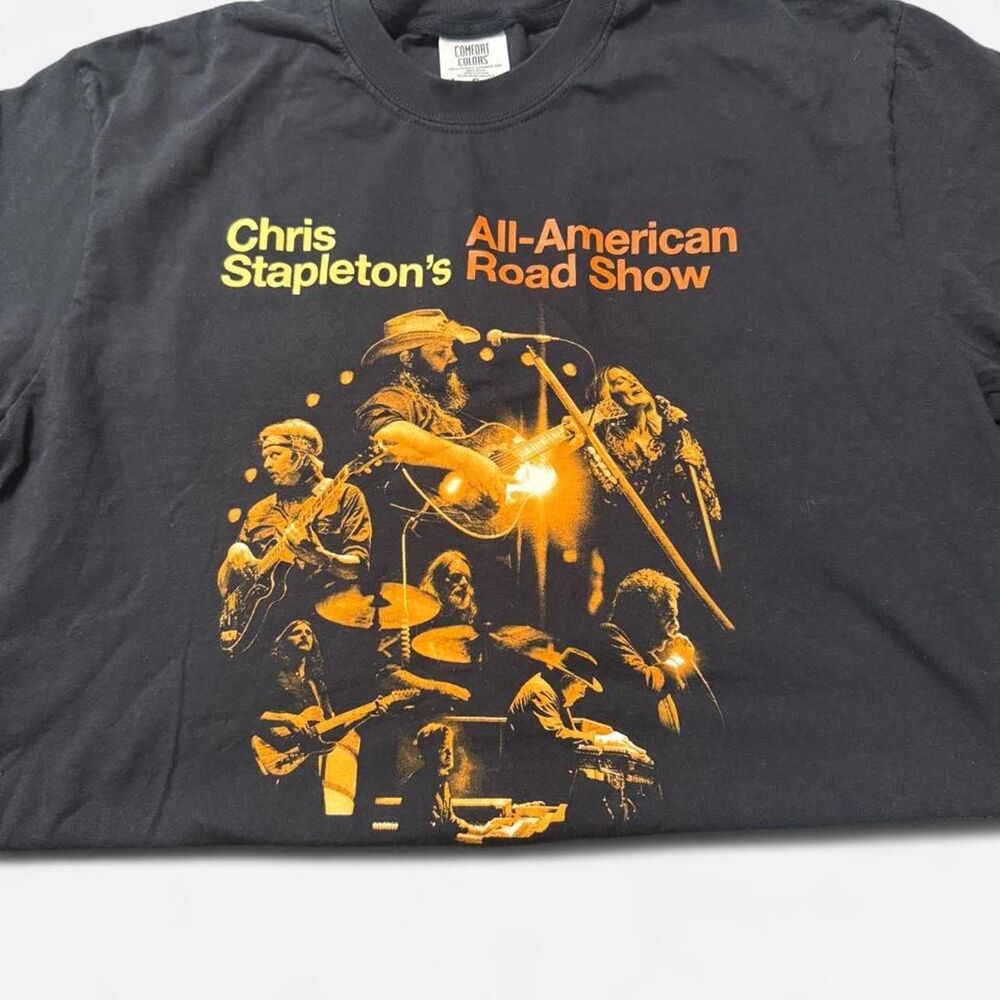 Comfort-colors Men's Black and Orange T-shirt